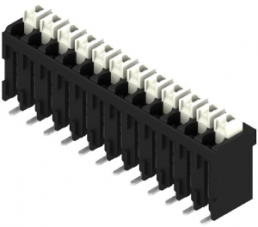 PCB terminal, 12 pole, pitch 3.5 mm, AWG 28-14, 12 A, spring-clamp connection, black, 1250470000
