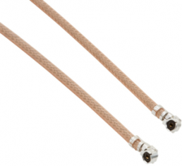 Coaxial Cable, AMC plug (angled) to AMC plug (angled), 50 Ω, RG-178, 100 mm, A-1PA-178-100N2