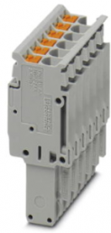 Plug, push-in connection, 0.14-4.0 mm², 6 pole, 24 A, 6 kV, gray, 3211285