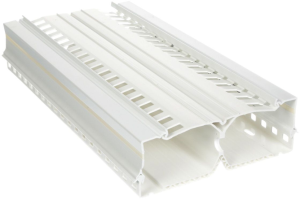 Wiring duct, (L x W x H) 1.8 m x 158 x 53.8 mm, PVC, white, DRD22WH6