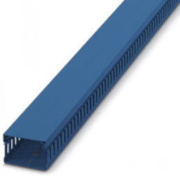 Wiring duct, (L x W x H) 2000 x 60 x 40 mm, Polycarbonate/ABS, blue, 3240594