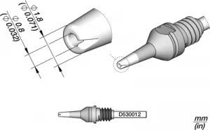 D530012 JBC Soldering tips, desoldering tips and hot air nozzles