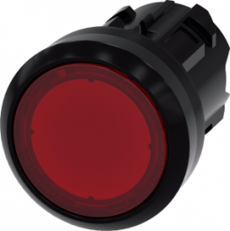 Indicator light, illuminable, groping, waistband round, red, mounting Ø 22.3 mm, 3SU1001-0AD20-0AA0