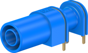 4 mm socket, solder connection, CAT III, blue, 66.9040-23