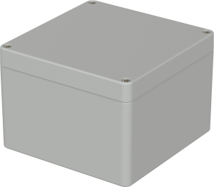 Polycarbonate enclosure, (L x W x H) 122 x 120 x 85 mm, light gray (RAL 7035), IP65, 02227000