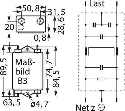 B84112B0000B030 TDK (EPCOS) Interference suppression filter Image 2
