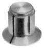Button, cylindrical, Ø 12.7 mm, (H) 15.75 mm, black, for rotary switch, 1437623-5