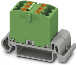 Distribution block, push-in connection, 0.14-4.0 mm², 6 pole, 24 A, 8 kV, green, 3273140