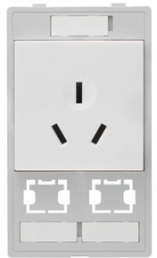 Outlet, white/gray, 10 A/250 V, China, 39500010458