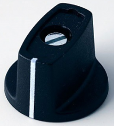 Toggle knob, 6 mm, ABS, black, Ø 23 mm, H 16 mm, A2423060