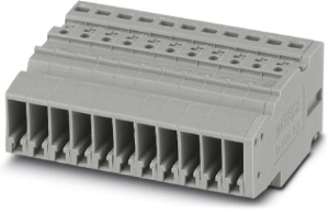 COMBI jack, push-in connection, 0.14-4.0 mm², 11 pole, 24 A, 6 kV, gray, 3000665