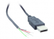 USB 2.0 connection cable, USB plug type A to open cable end, 1.8 m, black