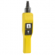 Pendant control station, plastic, yellow, pistol grip, 2 booted push buttons