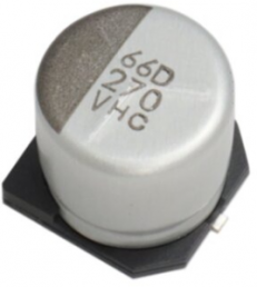 Polymer hybrid aluminum electrolytic capacitor, SMD, 100 µF, 25 V, ±20 %, HHXC250ARA101MF80G