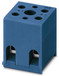 Through terminal block, screw connection, 0.2-4.0 mm², 4 pole, 32 A, 6 kV, blue, 3022247