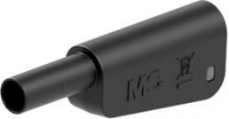 4 mm plug, screw connection, 1.0 mm², CAT II, CAT III, black, 66.2020-21