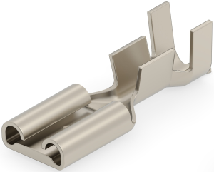 Uninsulated flat plug sleeve, 4.75 x 0.51 mm, AWG 20 to 16, steel, nickel-plated, 60621-1