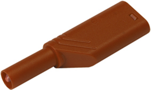 4 mm plug, screw connection, 0.5-1.5 mm², CAT II, brown, LAS S WS BR