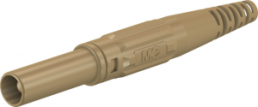 4 mm plug, screw connection, 2.5 mm², CAT III, brown, 66.9196-27