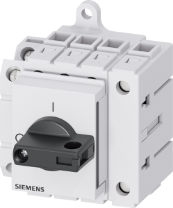 Main switch, Rotary actuator, 4 pole, 63 A, 690 V, (W x H x D) 60 x 60 x 77 mm, fixed mounting, 3LD3430-1TL11
