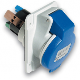 CEE surface-mounted socket, 3 pole, 16 A/200-250 V, blue, IP44, PKY16F423