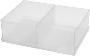 Compartment insert kit, transparent, (W x D) 220 x 160 mm, EINSATZ 80 2XBA6-1