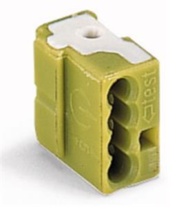 Socket terminal, 1 pole, 0.5-1.0 mm², clamping points: 2, light gray, clamp connection, 6 A