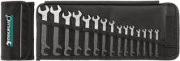 Double open-end wrench kit, 15 pieces with bag, 3.2-14 mm, 296 g, 96400651