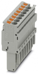 Plug, push-in connection, 0.14-4.0 mm², 8 pole, 24 A, 6 kV, gray, 3209934
