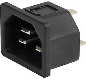 Plug C22, snap-in, plug-in connector 4.8 x 0.8, black, 6173.0015