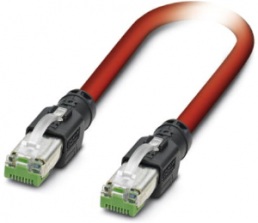 Patch cable, RJ45 plug, straight to RJ45 plug, straight, Cat 5, SF/TQ, PVC, 2 m, red