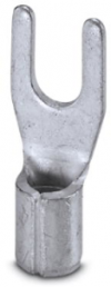 Uninsulated forked cable lug, 2.6-6.0 mm², AWG 12 to 10, M4, metal