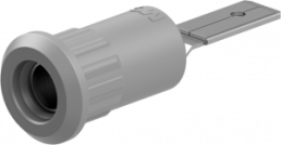 4 mm socket, plug-in connection, mounting Ø 8.2 mm, gray, 64.3013-28