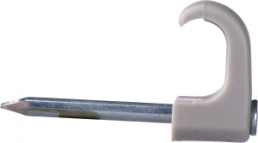 Nail clamp, polypropylene/steel, light gray, (L) 30 mm