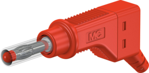 4 mm plug, screw connection, 2.5 mm², CAT II, red, 66.9328-22