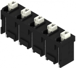 PCB terminal, 5 pole, pitch 7.62 mm, AWG 28-14, 12 A, spring-clamp connection, black, 1869850000