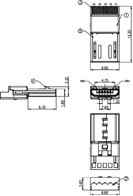 10120262 BKL Electronic USB Connectors, PC Connectors Image 2