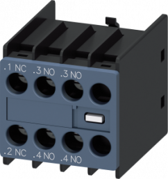 Auxiliary switch, 10 A, 2 Form A (N/O) + 1 Form B (N/C), screw connection, 3RH2911-1HA21