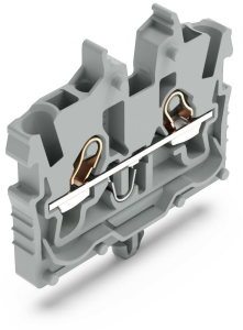 2 wire mini through terminal, push-in connection, 0.14-1.5 mm², 2 pole, 13.5 A, 6 kV, gray, 2050-311