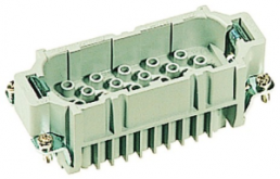 Pin contact insert, 16B, 40 pole, unequipped, crimp connection, with PE contact, 09212403001