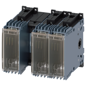 Switch-disconnector with fuse, 3 pole, 63 A, (W x H x D) 144.5 x 122 x 130.5 mm, DIN rail, 3KF1306-0MB11