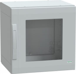 Control cabinet, (H x W x D) 500 x 500 x 420 mm, IP65, polyester, light gray, NSYPLA554TG