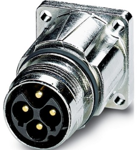 Surface-mounting plug, 3 pole, crimp connection, straight, 44423070