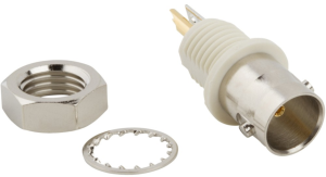 BNC socket 75 Ω, solder connection, straight, 031-10-75RFXG2