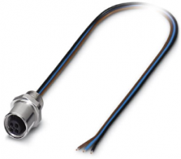 Sensor actuator cable, M5-flange socket, straight to open end, 3 pole, 0.5 m, 1 A, 1530605