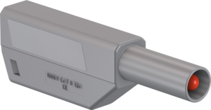 4 mm plug, screw connection, 0.75-2.5 mm², CAT II, gray, 22.2656-28