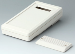 ABS handheld enclosure, (L x W x H) 152 x 83 x 33.5 mm, gray white (RAL 9002), IP65, A9073307
