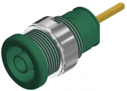 4 mm panel socket, solder connection, mounting Ø 12.2 mm, CAT III, green, SEB 2630 S1,9 GN