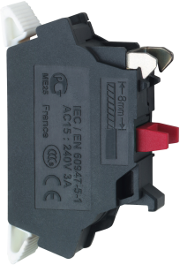 Auxiliary switch block, 1 Form B (N/C), 240 V, 3 A, ZBE1025