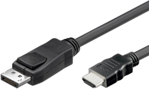 DisplayPort 1.1 to HDMI converter cable, black, 5 m